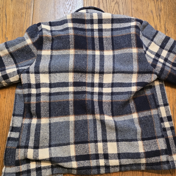 Vintage 1970s Sears Wool Plaid Fleece Lined Jacket Mens Medium Blue - Picture 9 of 11